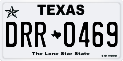 TX license plate DRR0469