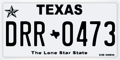 TX license plate DRR0473