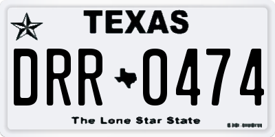 TX license plate DRR0474