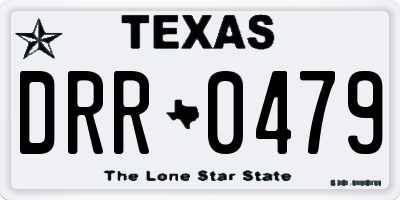 TX license plate DRR0479
