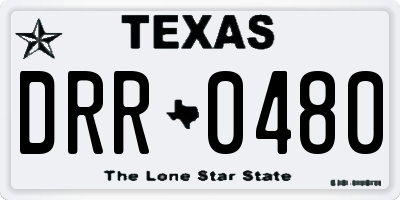 TX license plate DRR0480