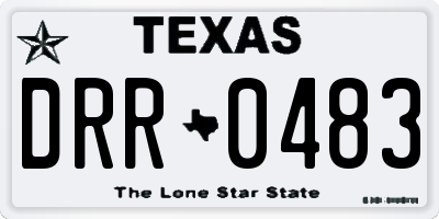 TX license plate DRR0483