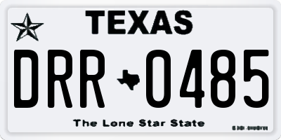 TX license plate DRR0485