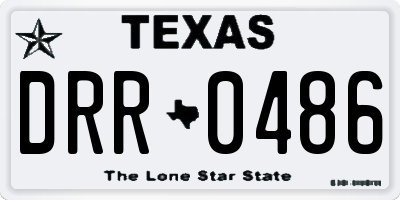 TX license plate DRR0486