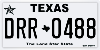 TX license plate DRR0488