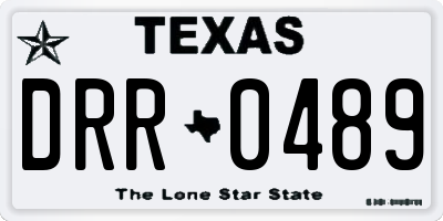 TX license plate DRR0489