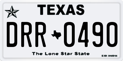 TX license plate DRR0490