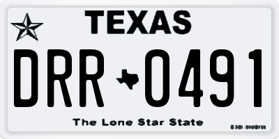 TX license plate DRR0491