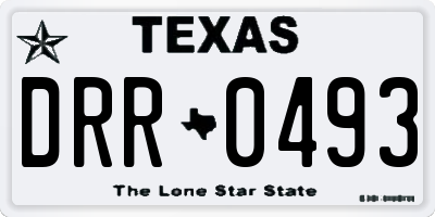 TX license plate DRR0493