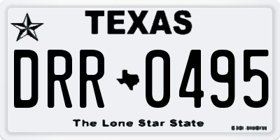 TX license plate DRR0495