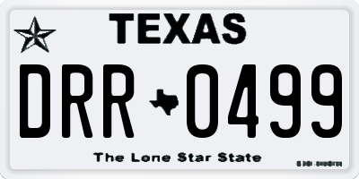 TX license plate DRR0499