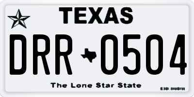 TX license plate DRR0504