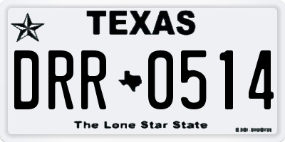 TX license plate DRR0514