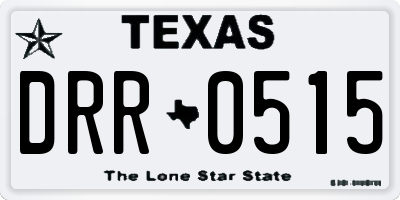 TX license plate DRR0515