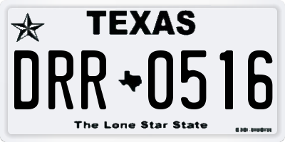 TX license plate DRR0516