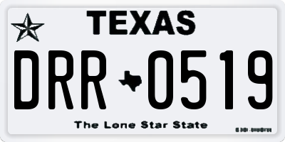 TX license plate DRR0519