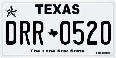 TX license plate DRR0520