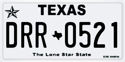 TX license plate DRR0521