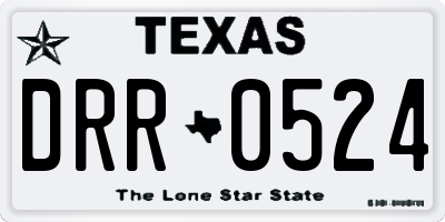 TX license plate DRR0524