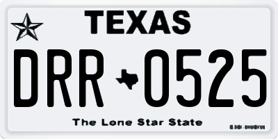 TX license plate DRR0525