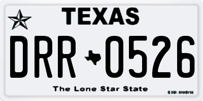 TX license plate DRR0526