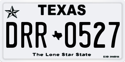 TX license plate DRR0527