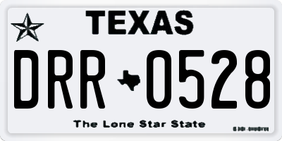 TX license plate DRR0528