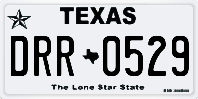 TX license plate DRR0529