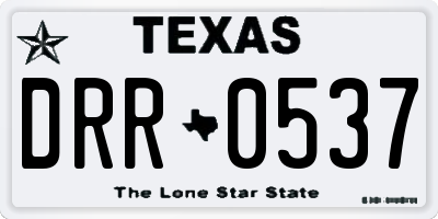 TX license plate DRR0537