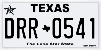 TX license plate DRR0541