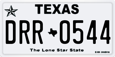 TX license plate DRR0544