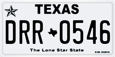 TX license plate DRR0546