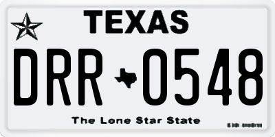 TX license plate DRR0548