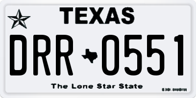 TX license plate DRR0551