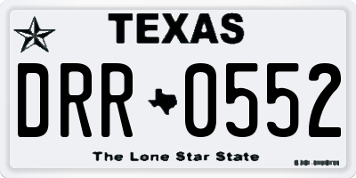 TX license plate DRR0552