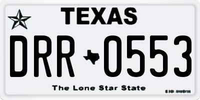 TX license plate DRR0553