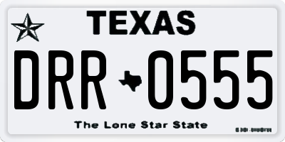 TX license plate DRR0555