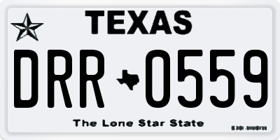 TX license plate DRR0559
