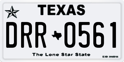 TX license plate DRR0561