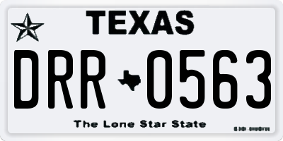 TX license plate DRR0563