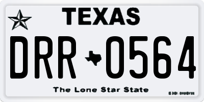 TX license plate DRR0564