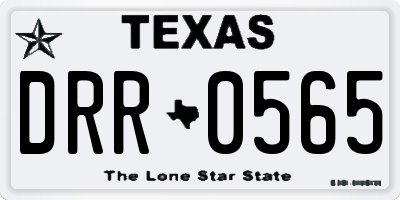 TX license plate DRR0565
