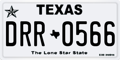 TX license plate DRR0566