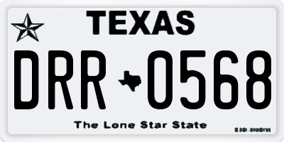 TX license plate DRR0568