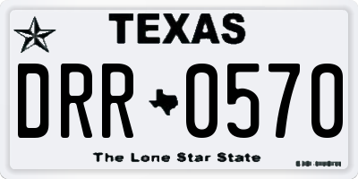 TX license plate DRR0570