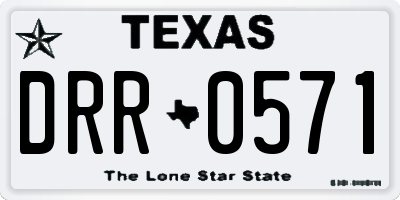 TX license plate DRR0571