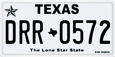 TX license plate DRR0572