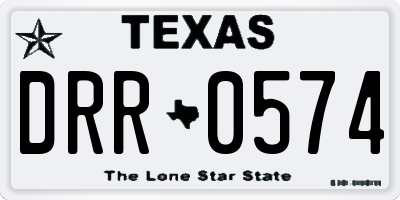 TX license plate DRR0574