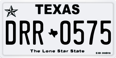 TX license plate DRR0575