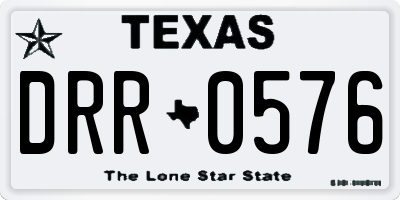 TX license plate DRR0576